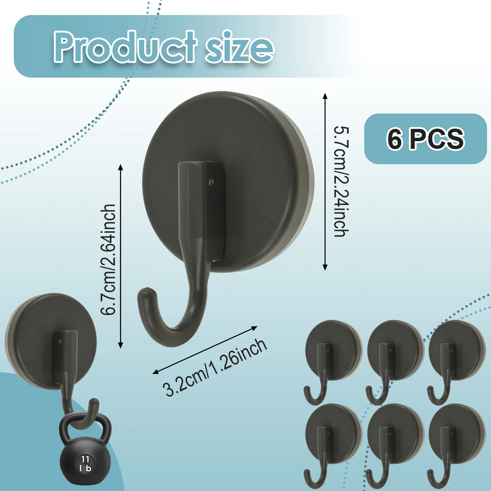 Suction Cup Hooks Sturdy Space-Saving Shower Hooks Easy to Use Suction Cup Hanger Reusable Shower Suction Hook Smooth Versatile