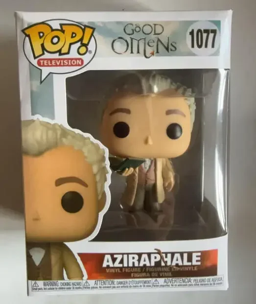 Funko Pop Good Omens Aziraphale 1077 # Vinylfiguren-Sammlung Puppen Weihnachtsgeschenke Sammlerstücke Spielzeuge