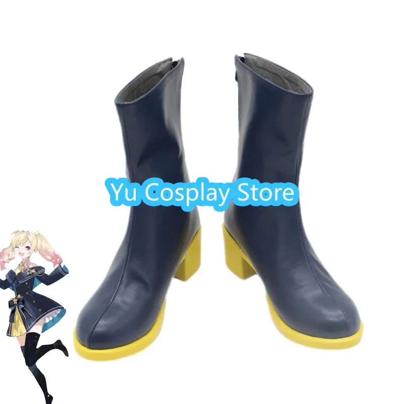 

Yu-Cosplay Tenma Saki Cosplay Shoes Game Project Sekai Cosplay Props PU Leather Shoes Halloween Carnival Boots Custom Made