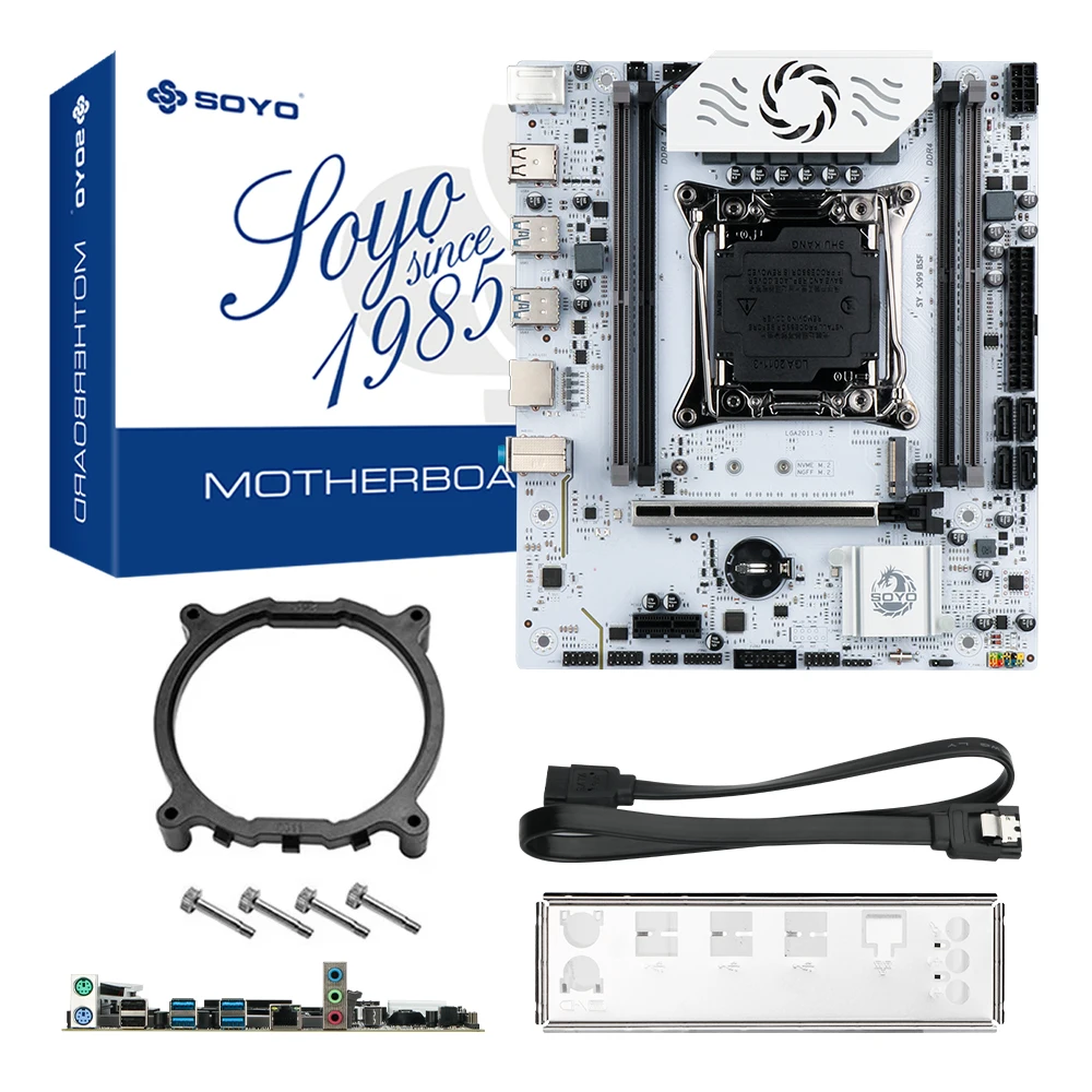 SOYO X99 Motherboard DDR4 LGA2011-3 with M slot 2 Supports C612 Chipset Dual channel DDR4 SATA 3.0 White Cooling Armored - view 6