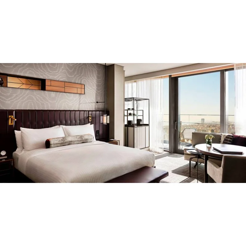 custom.Customized Modern Wooden 3 4 5 Commercial Hotel Bedroom Furniture Set Luxury Hotel Rooms