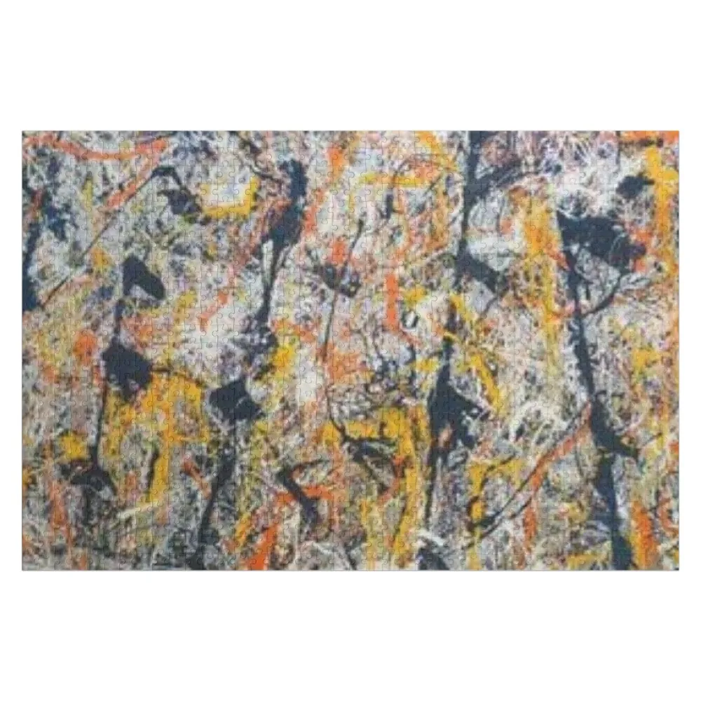 

Blue poles art of work by jackson pollock Jigsaw Puzzle Photo Custom Name Wood Personalized Name Personalized Puzzle