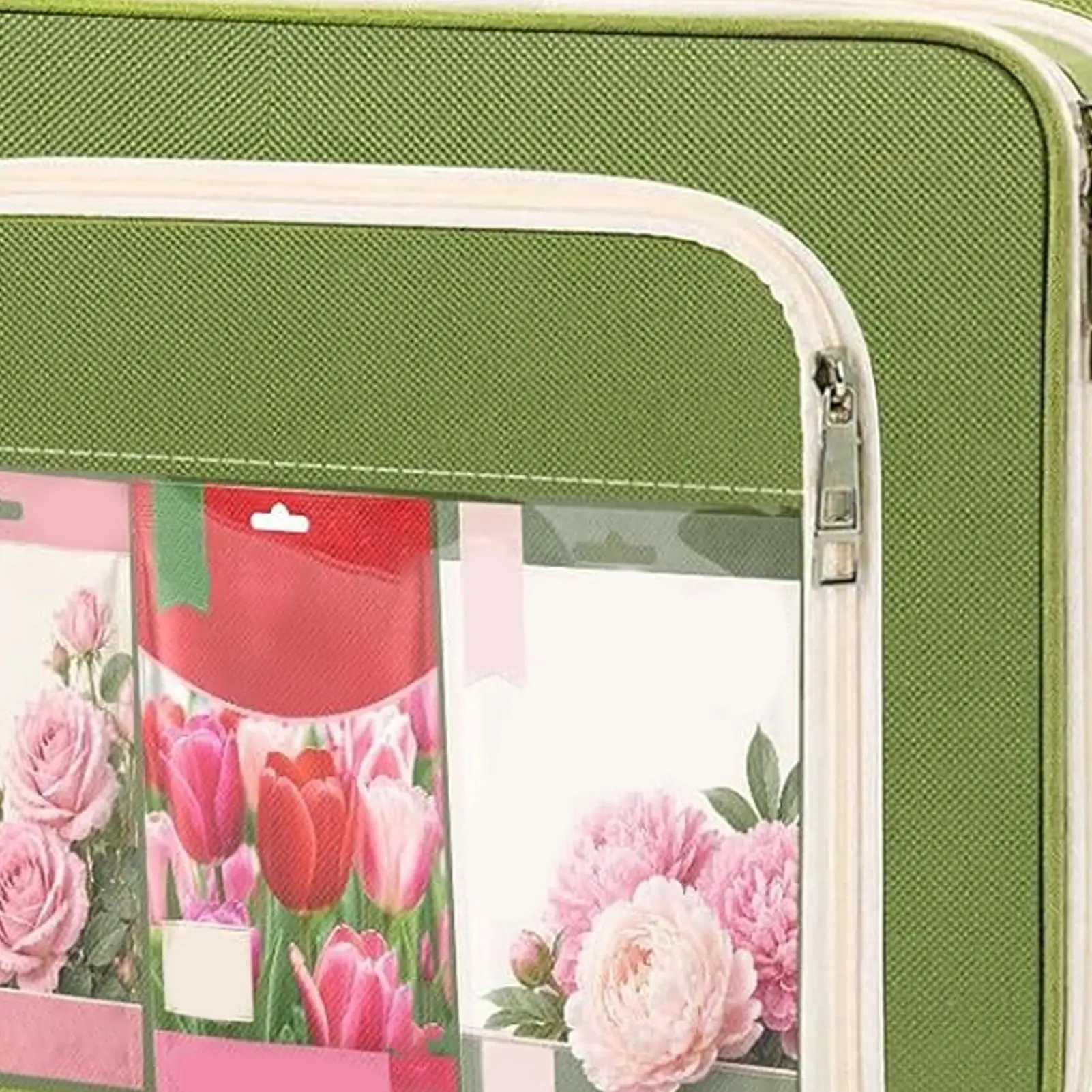 Plant Storage Binder Organizer Holds 120 Packets 3-Ring Container 30-Sheet Garden Saving Binder Bag For Gardeners Hobbyists