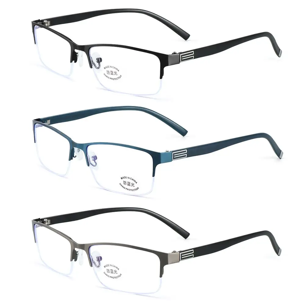 Classic Fashion Men Classic Vintage Eye Protection Ultra Light Glasses Anti-Blue Light Business Eyeglasses