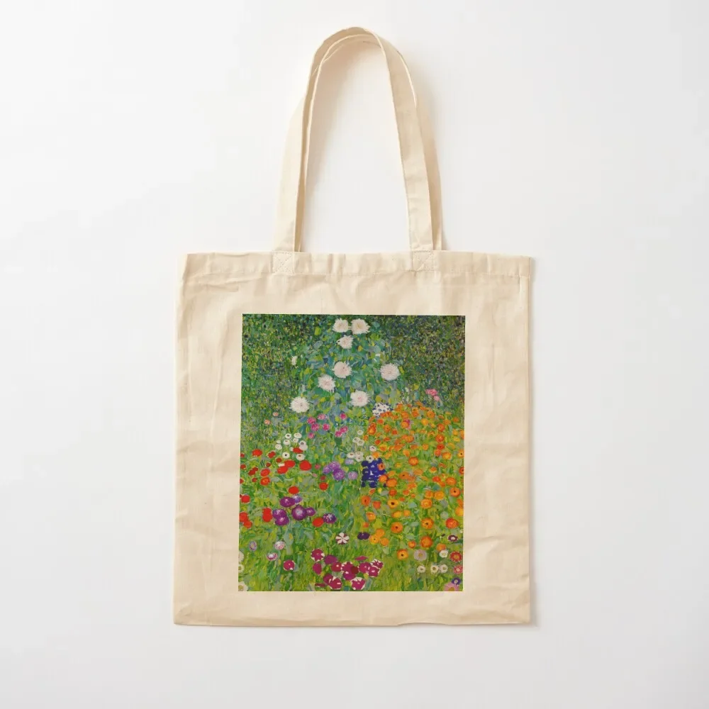 

Flower Garden/ Blumengarten - Gustav Klimt Art Nouveau Floral Tote Bag Eco bag Canvas Tote Bag