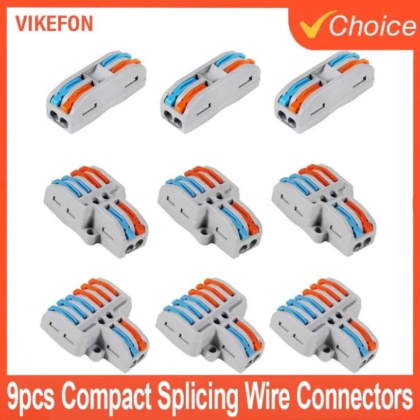 Quick Wire Connectors Universal Compact Splicing Wiring Cable Connection 0.08-4.0mm2 Push-in Conductor Terminal