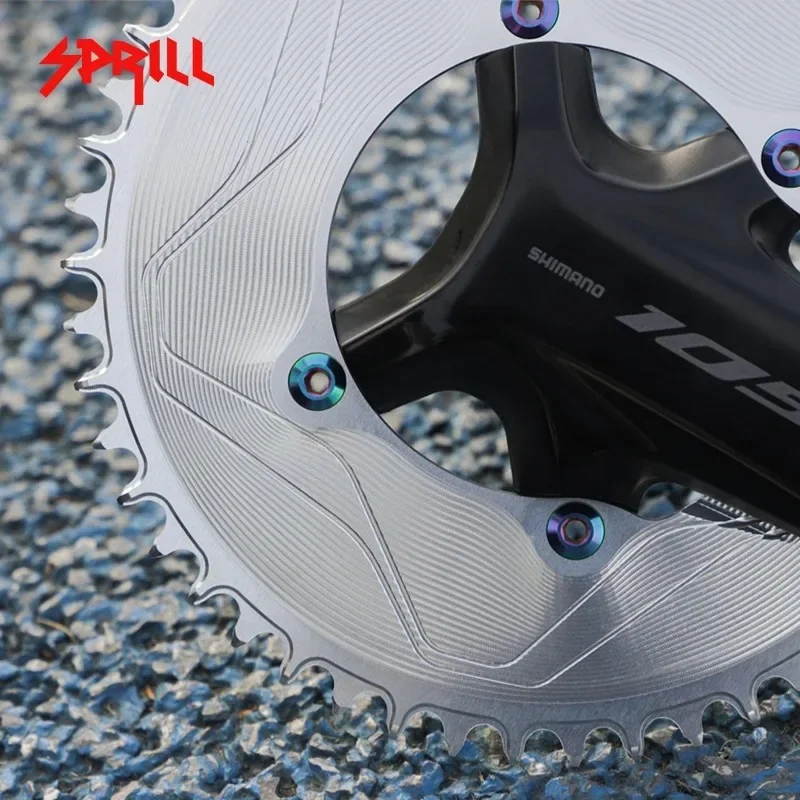 PASS QUEST SPRILL 3mm Offset 110BCD 4-Bolt AERO Chainring Narrow Wide Teeth for SHIMANO R8100 R9200 1X 12Speed UT8100 DA9200