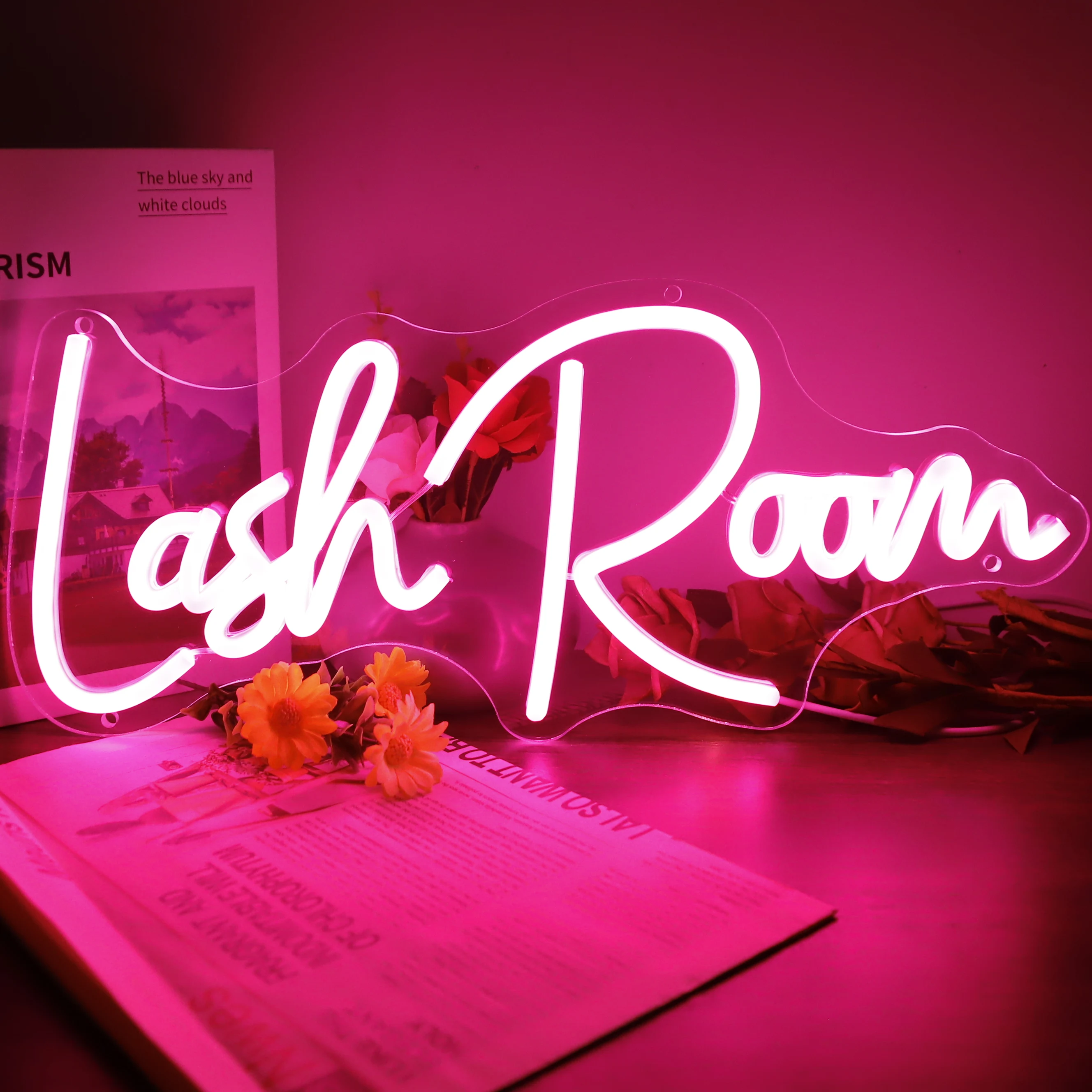 Lash Room Neon Sign Christmas Gift Custom LED Light Beauty Room Wall Decor For Lady Lashes Nail Shop Room Bedroom Decoration