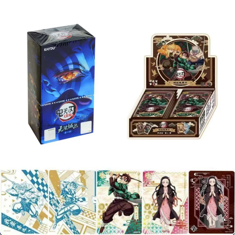 Genuine KAYOU Anime Demon Slayer Trading Cards Infinity Castle Chapter Dawn Box Rare SSR UR Collection Cards Toy Gift