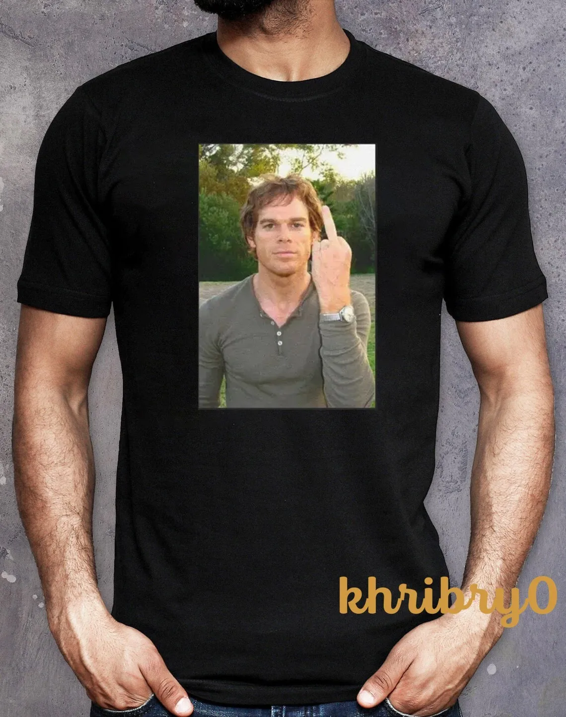 

Dexter Morgan Middle Finger Short Sleeve T-Shirt