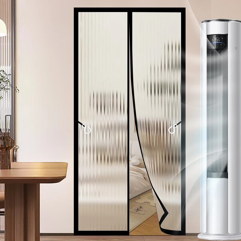 Four Seasons Magnetic Kitchen Anti-Exhaust Smoke Partition Curtain for Bedroom - Winter Warmth - Air Conditioner Curtain