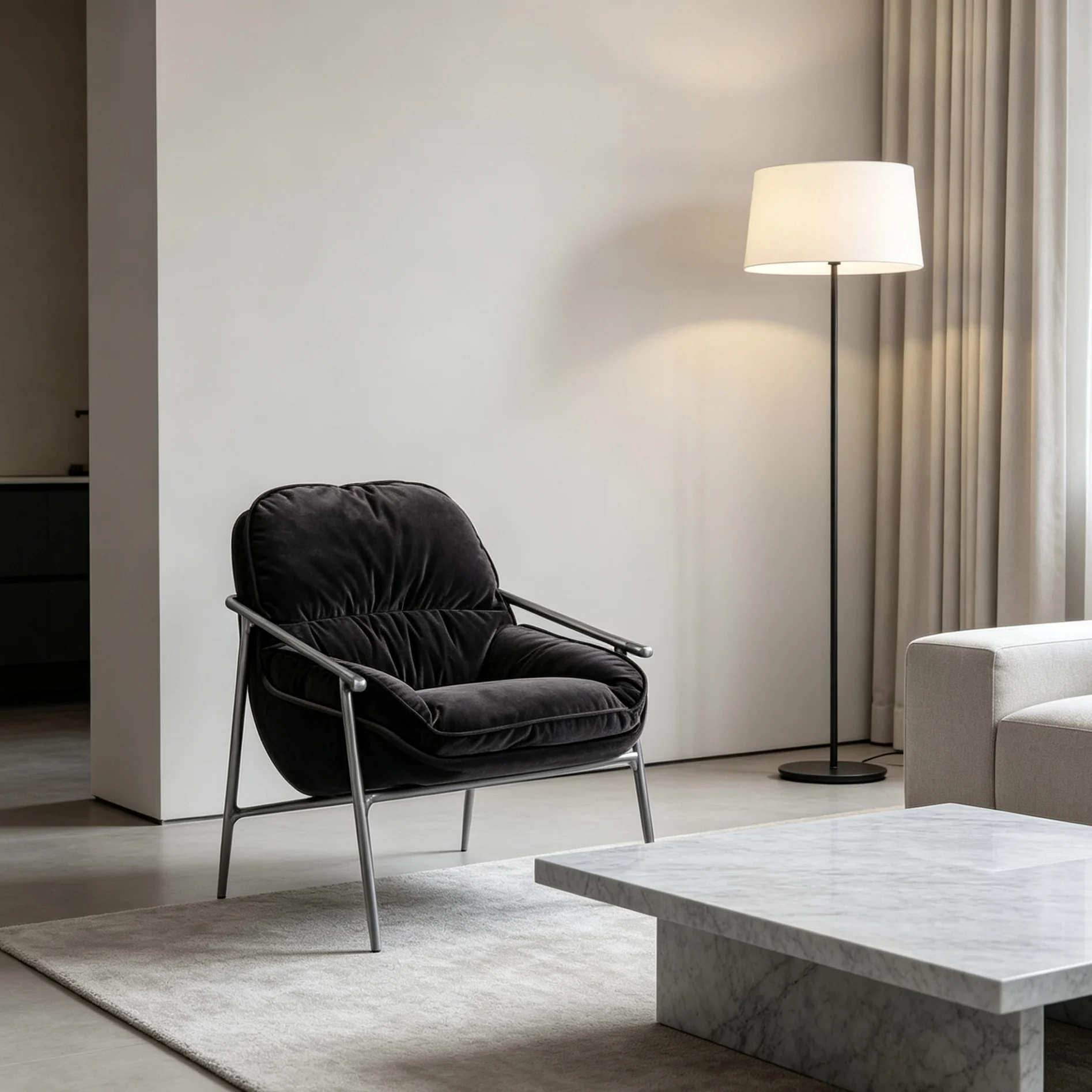 #Modern Leather Armchair with Antique Appearance Industrial Design Living Room Lounge Sofa Chair Home Furniture with Fabric Seat