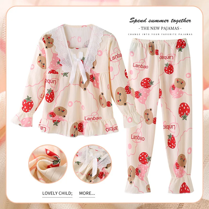 

Cute Pijama Loungewear Sets for Children Pajama Girl Pajamas Sleepwear Robe Children's Clothing Mother Kids