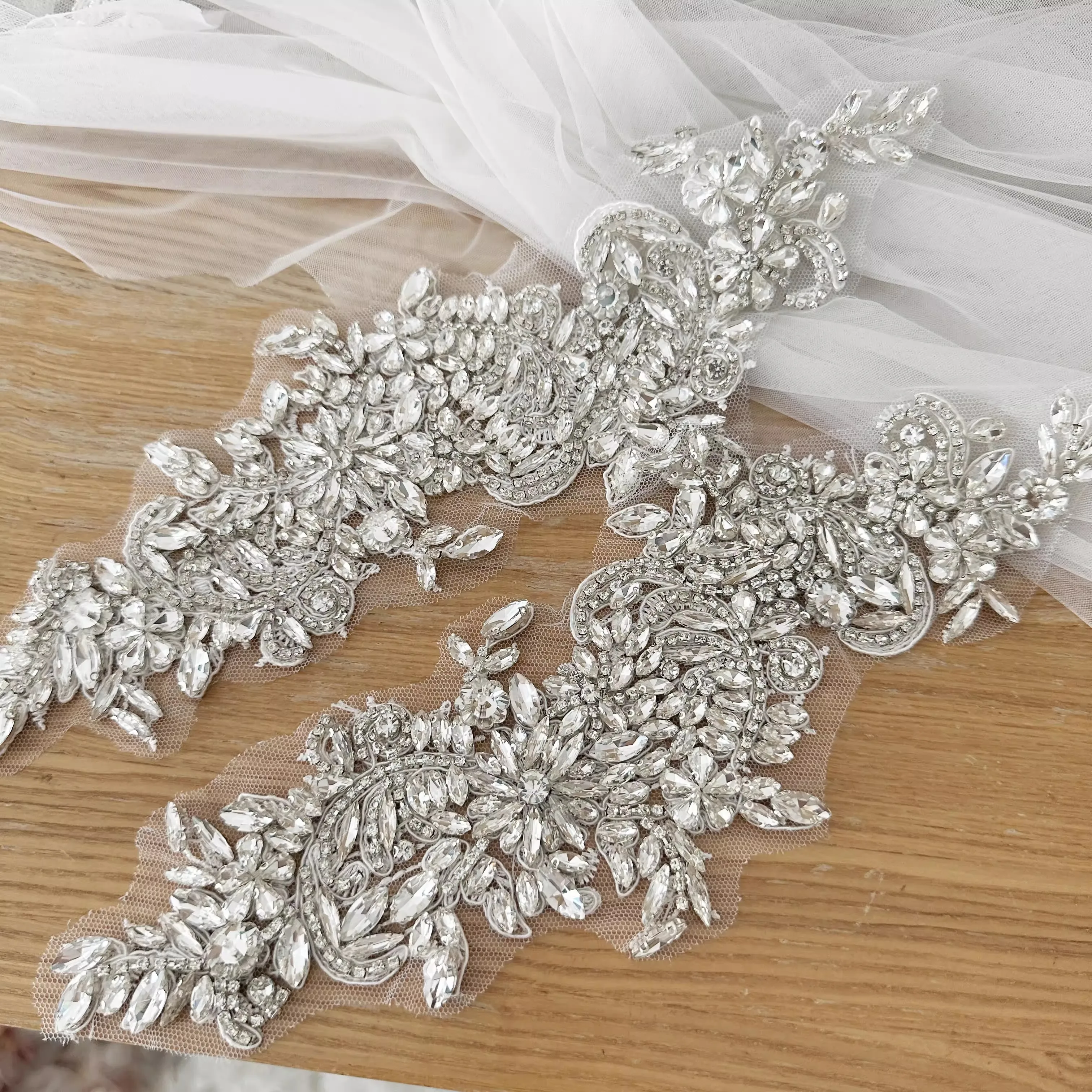 

2 шт., свадебное, танцевальное, вечернее платье, аксессуары «сделай сам», нашивки для одежды, стеклянная нашивка со стразами ручной работы из бисера для ногтей