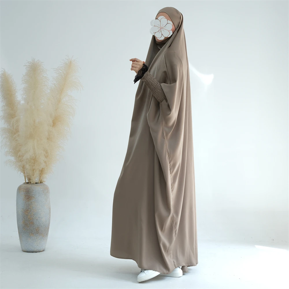 Eid Ramadan Mit Kapuze Abaya Frauen Muslimischen Einteiliges Gebet Kleidungsstück Overhead Burka Kaftan Islamische Kleidung Arabisch Robe Jalabiya Kleid