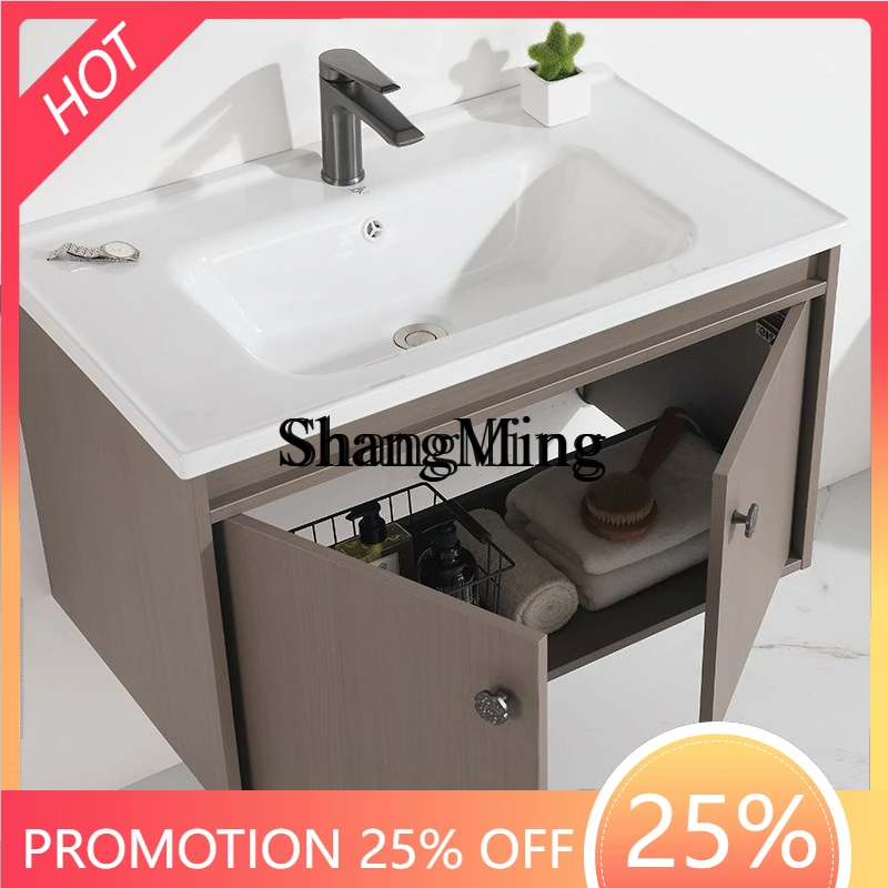 

FG красивая средневековая интегрированная раковина из цельного дерева, шкаф для ванной комнаты, туалет, умывальник, умное зеркало, шкаф, умывальник, зеркало для ванны