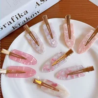 Clip de pico de pato para mujer, horquillas de pelo, herramienta de peinado, hoja de acetato sin costuras, color rosa Sakura Simple, 2/4 piezas