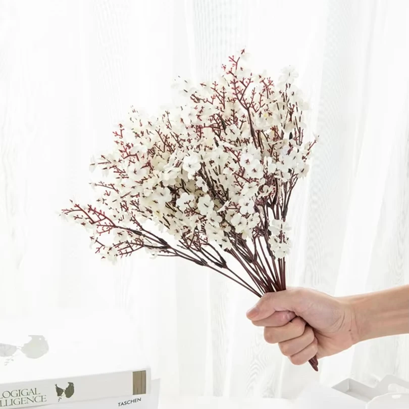 1/3Pcs 37cm Artificial Gypsophila Baby Breath Flower Stems DIY Craft Wedding Bouquet Vase Home Table Floral Decor