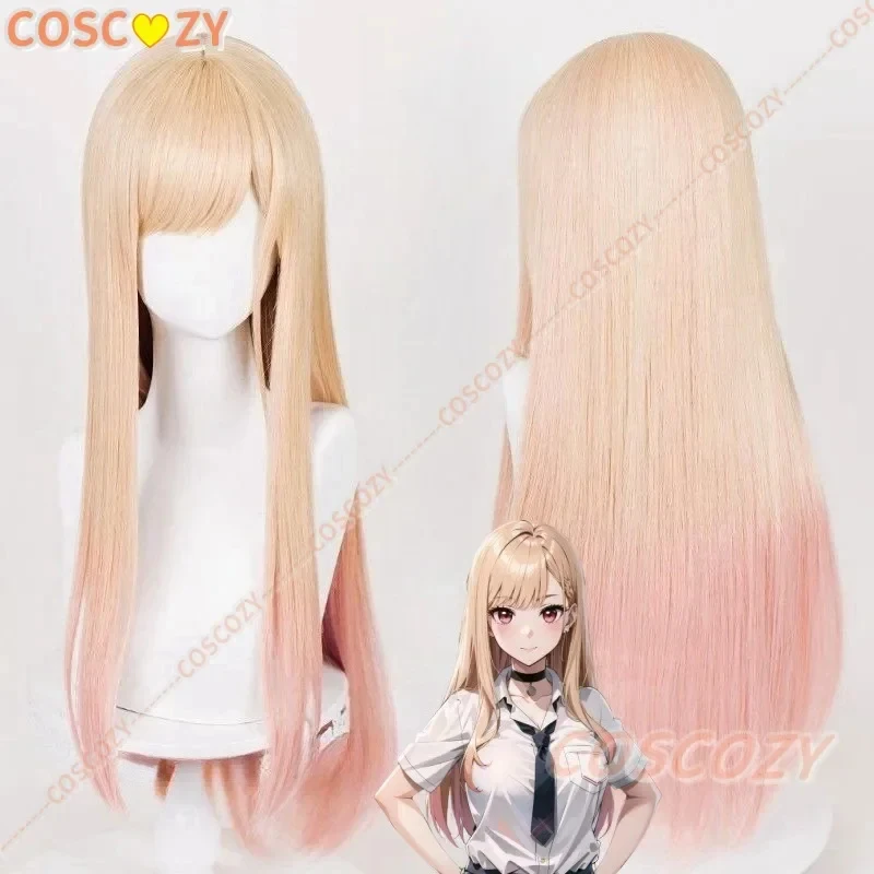 

ABC123CosplayAnime My Dress-Up Darling Kitagawa Marinn Anime Cosplay Gradient Pink Blonde Wig Free Cap3'd,5;h.9/