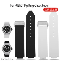 Silicone Watch Strap For HUBLOT Yubo Big Bang Soft Black Rubber Men's and Women's Folding Buckle Watch Strap 20*13mm Bracelet