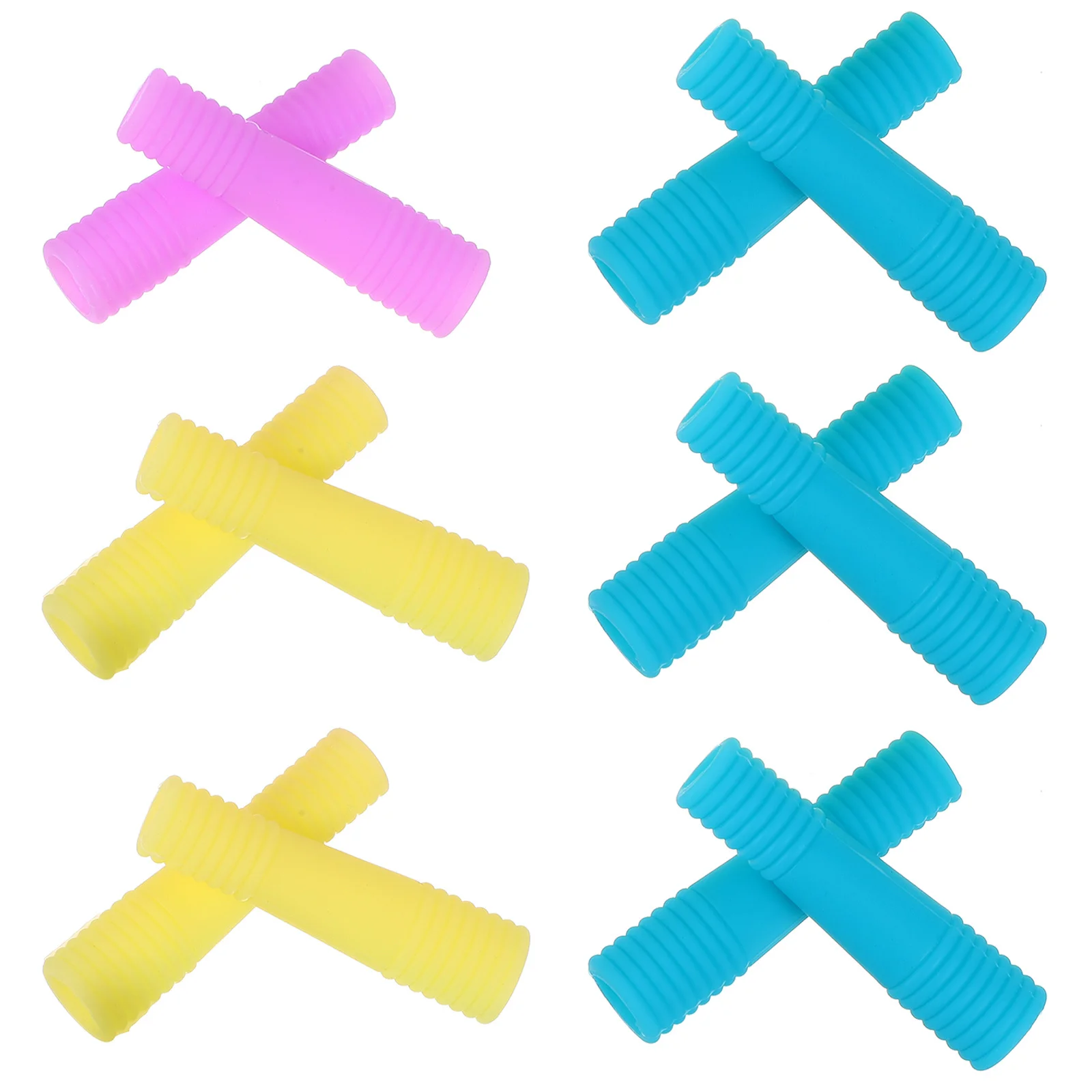 ปลอกหุ้มด้ามกรรไกรตัดหนังแบบซิลิโคนกันลื่น 6 คู่ ปลอกป้องกันด้ามกรรไกรตัดเล็บ อุปกรณ์ทำเล็บ ปลอกด้ามจับ ปลอดภัย ทนทาน