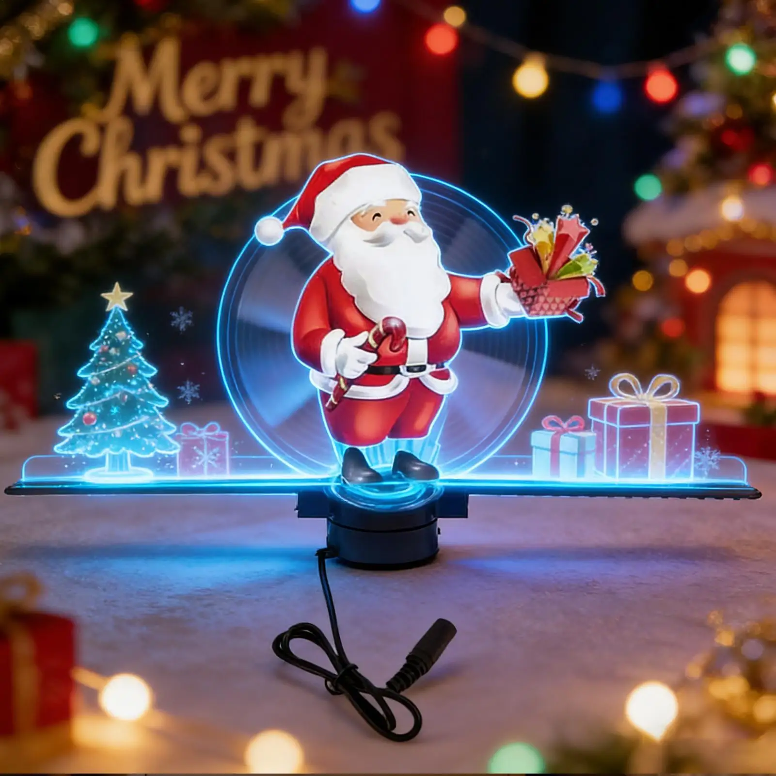 

Hologram Fan 16.5-Inch Plug In Video Projector LED Hologram Fan 3D with WIFI and App Control for Nightclub Trade Show Museum