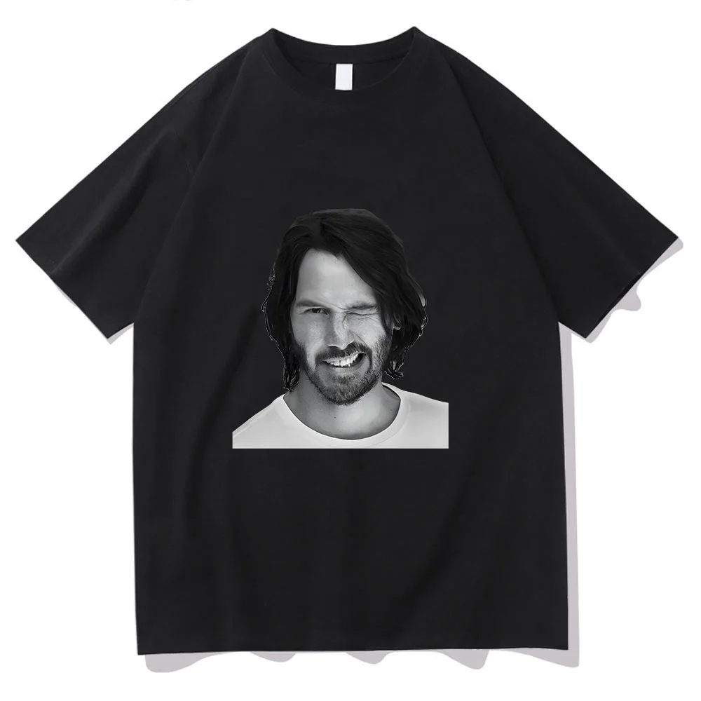 Keanu Reeves T-shirt Graphic Printing Harajuku O-neck Tee-shirt Short Sleeve Fashion Cotton Tshirt Ropa Hombre Casual Punk Tops