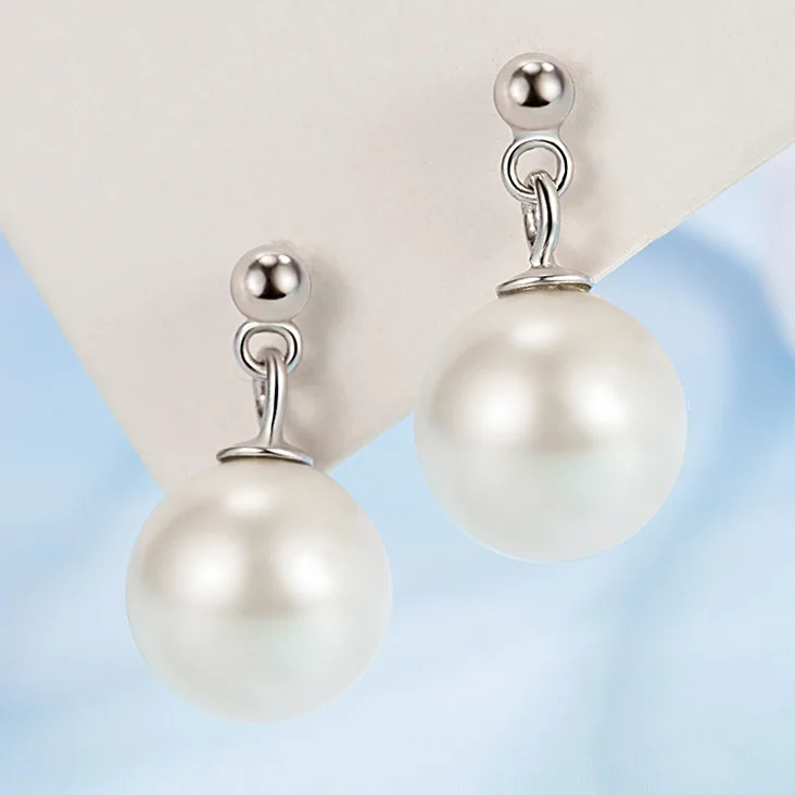 S925 Sterling Silver Exquisite Versatile Pearl Pendant Earrings Suitable for Commuting Gathering Jewelry Accessories For Women