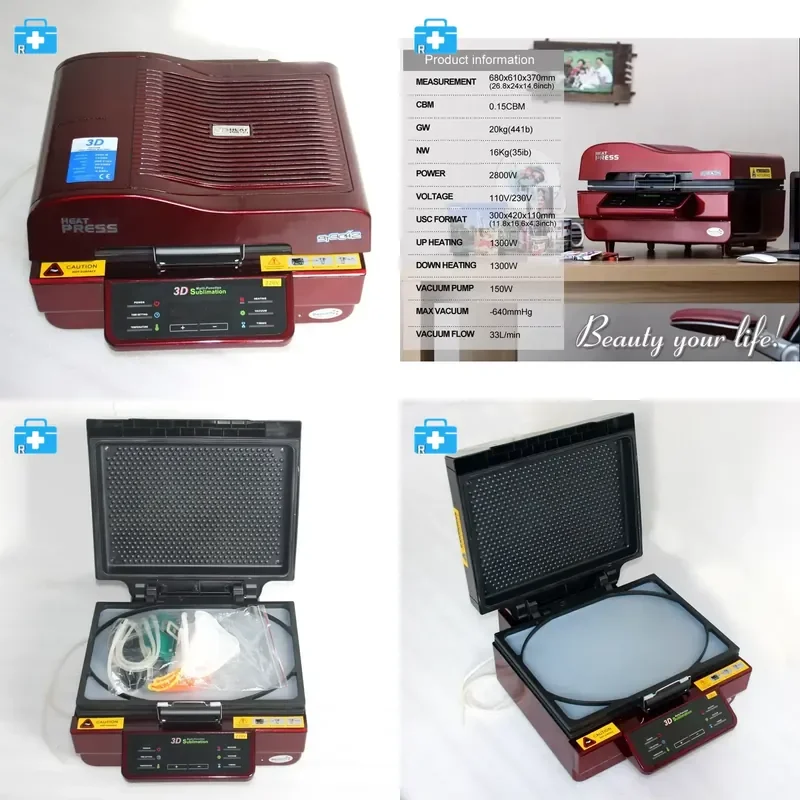 High Efficient 3D Vacuum automatic easy operation big capacity heat press machine for custom printing on phone cases