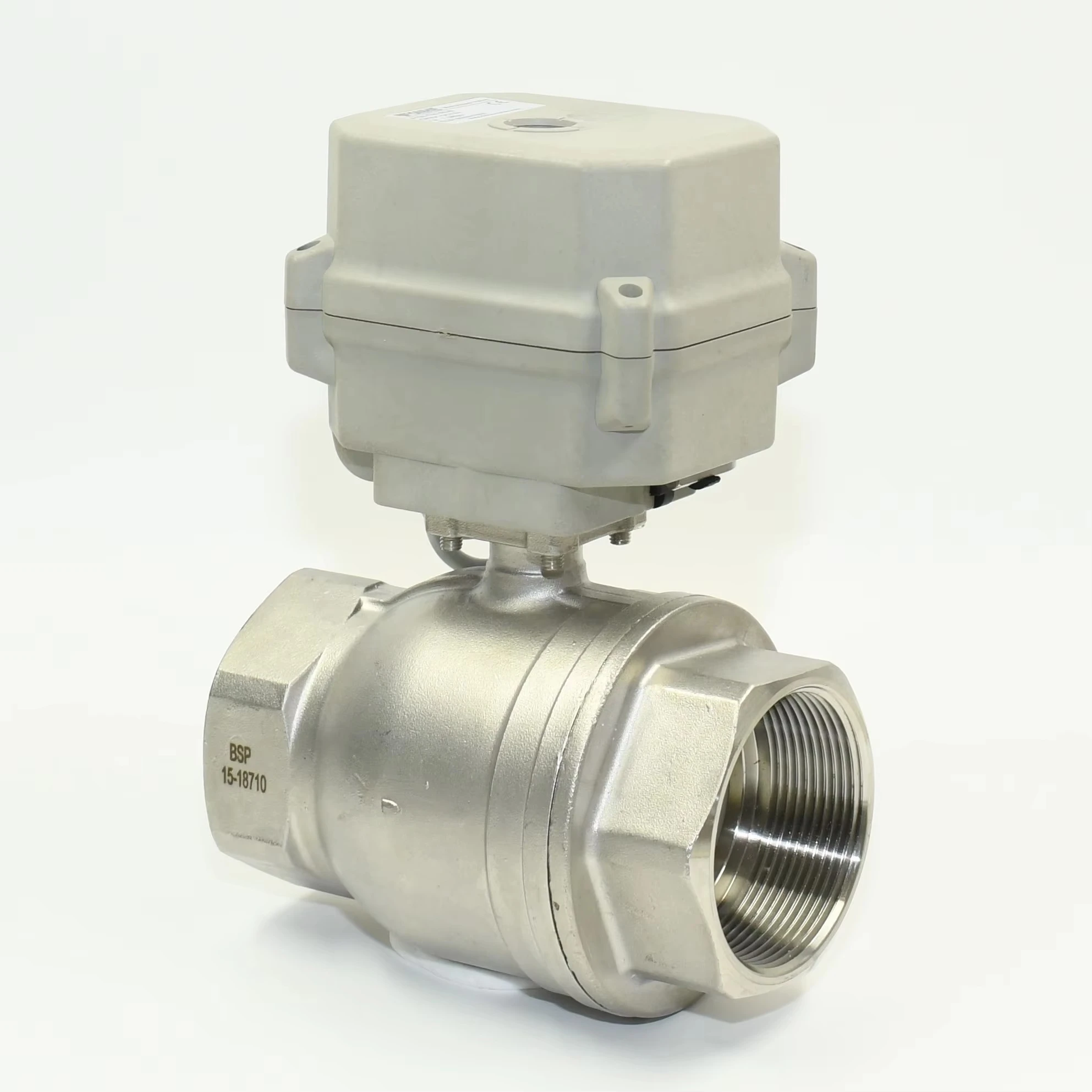 Válvula de bola motorizada eléctrica normalmente cerrada de acero inoxidable Dn50 SS304, 2 pulgadas, 2 vías, 12v, válvula de Control de flujo de precio