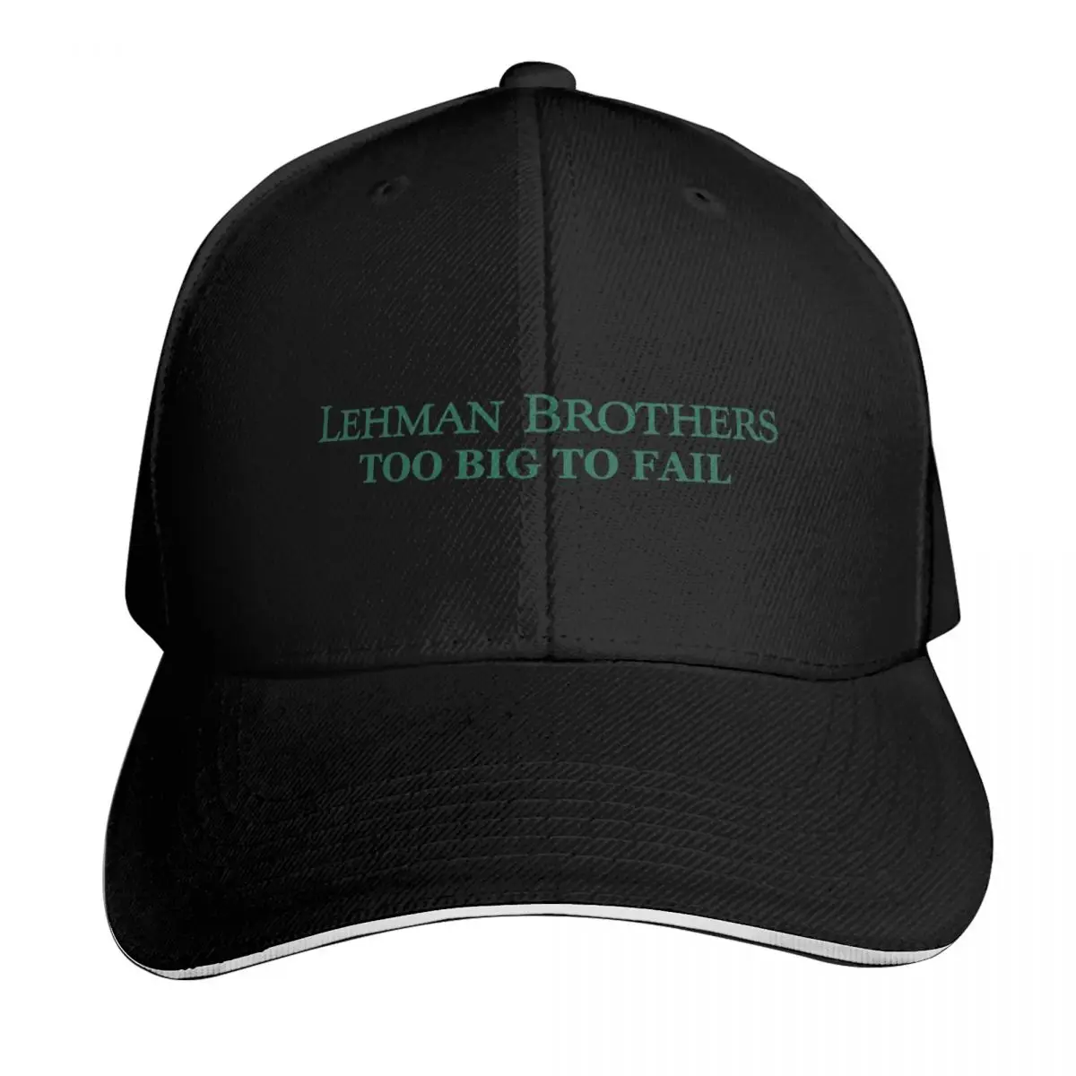 Lehman Brothers Too Big to Fail Baseball Cap Sun Cap black Luxury man cap cute Caps For Men Women's