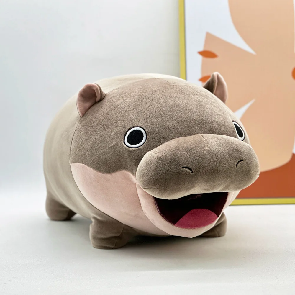 Kawaii Hippo Plush Toys Cartoon Stuffed Animals Soft Hippo Birthday Gifts Room Decor