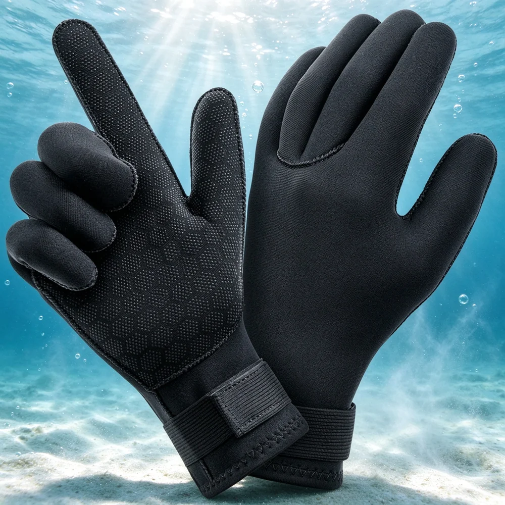 3mm Neoprene Diving Gloves Thermal Anti-Slip Wetsuit Gloves for Scuba Diving Spearfishing Swimming Rafting Kayaking Surfing