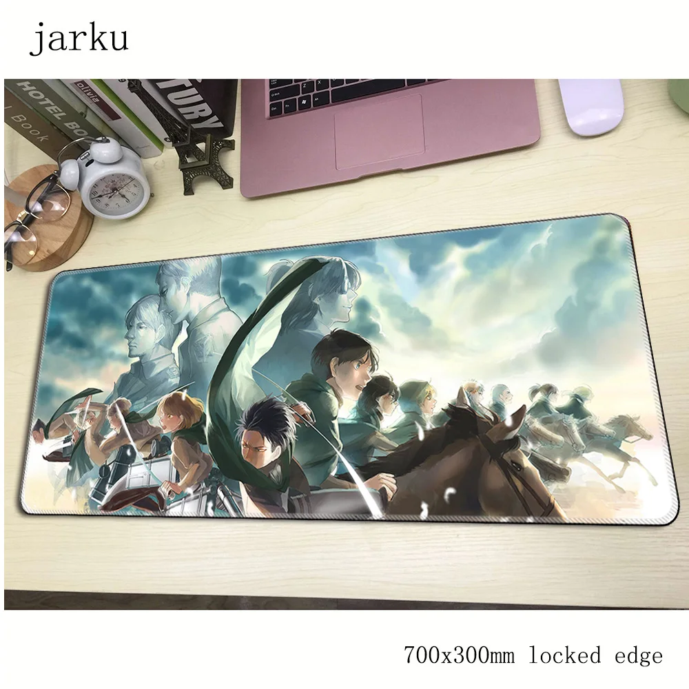 Коврик для мыши «Атака Титанов», компьютерный коврик для мыши для геймера, 700x300X2 мм, большой коврик для мыши Ackerman, эргономичный гаджет, коврик для офисного стола
