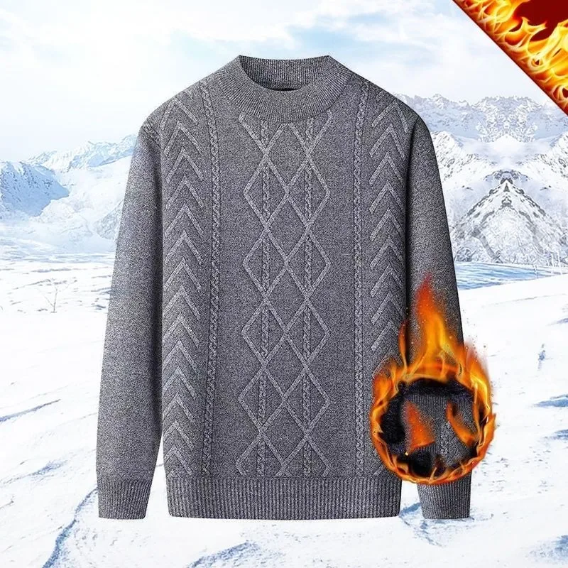 Uomo autunno inverno solido girocollo geometrico Paisley lanterna manica lunga maglione lavorato a maglia canottiera moda Casual sciolto top