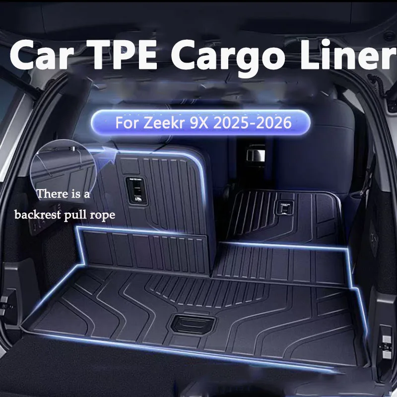 For Zeekr 9X 2025-2026 Car Trunk Pad TPE Cargo Liner Anti Hanging Trunk Protective Cover Auto Interior Modification Accessories