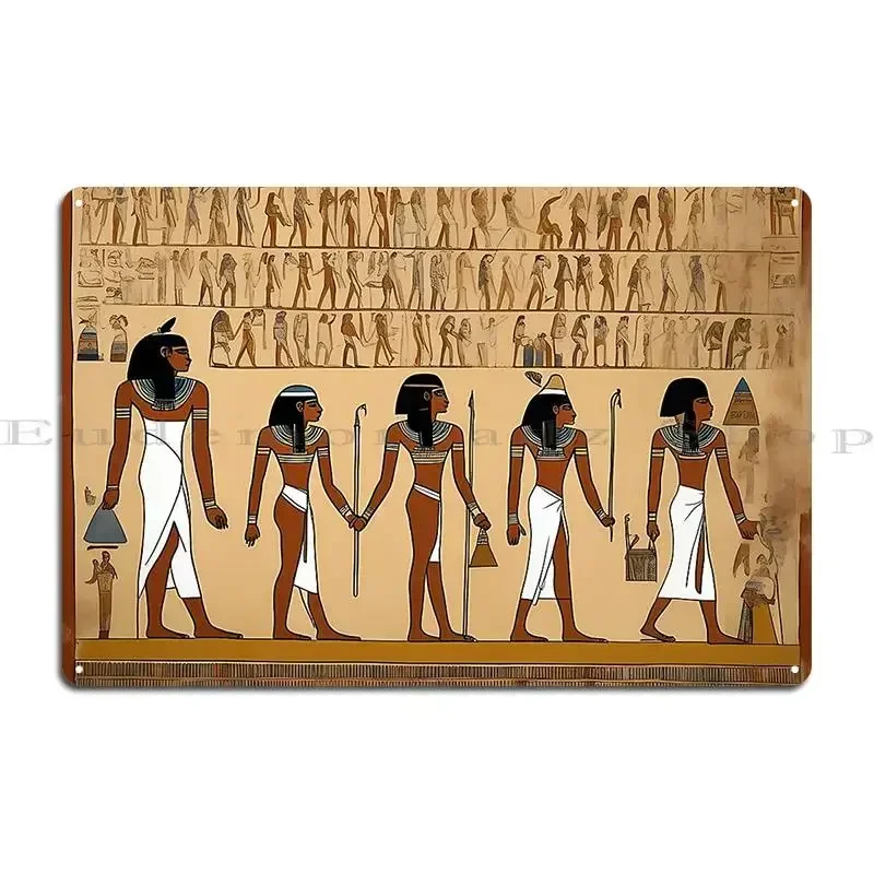Secrets Revealed The Charm Of Egyptian Hieroglyphics In Cutting Edge Digital Art Metal Sign Cinema Personalized Tin Sign Poster