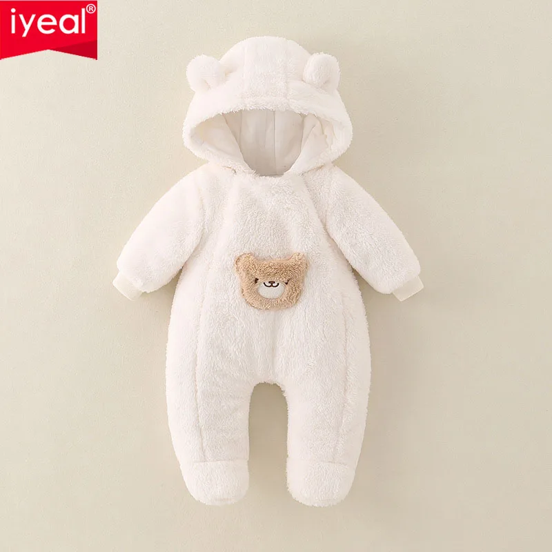 

IYEAL IYEAL детская зимняя одежда, комбинезоны для новорожденных, мягкий бархатный более толстый теплый комбинезон, комбинезоны для девочек и мальчиков, одежда