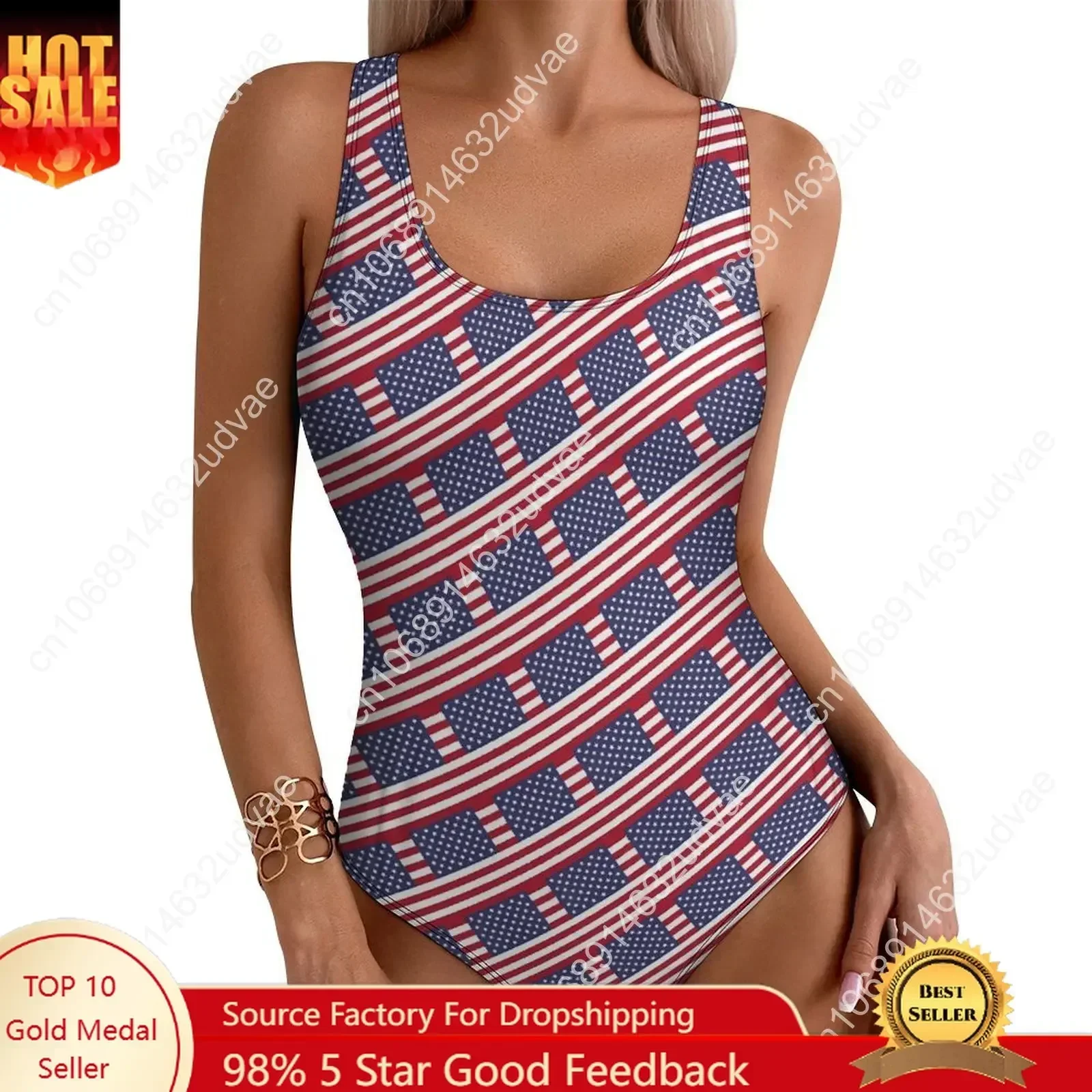 USA Flag Swimsuit American Flags Fashion One Piece Swimwear Push Up Kawaii Bathing Suit Sexy Holiday Rave Custom Beach Wear