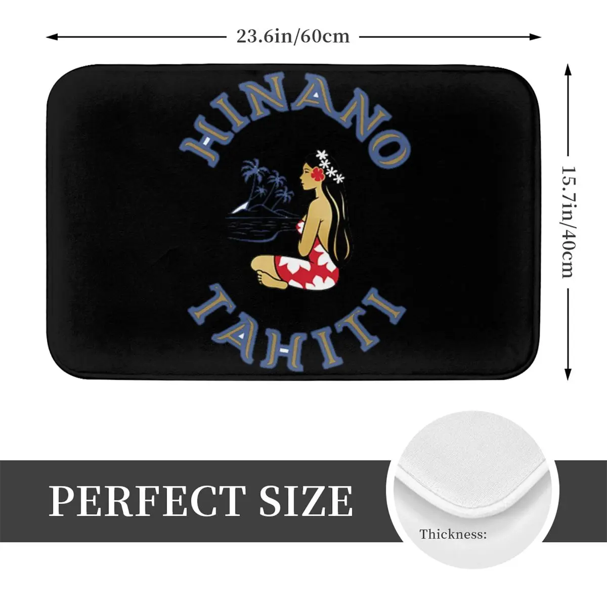 Hinano Tahiti Beer Cotton For Men Women Unisex Team Non-slip Doormat Floor Mat Carpet Rug for Kitchen Entrance Home Footpad Mats