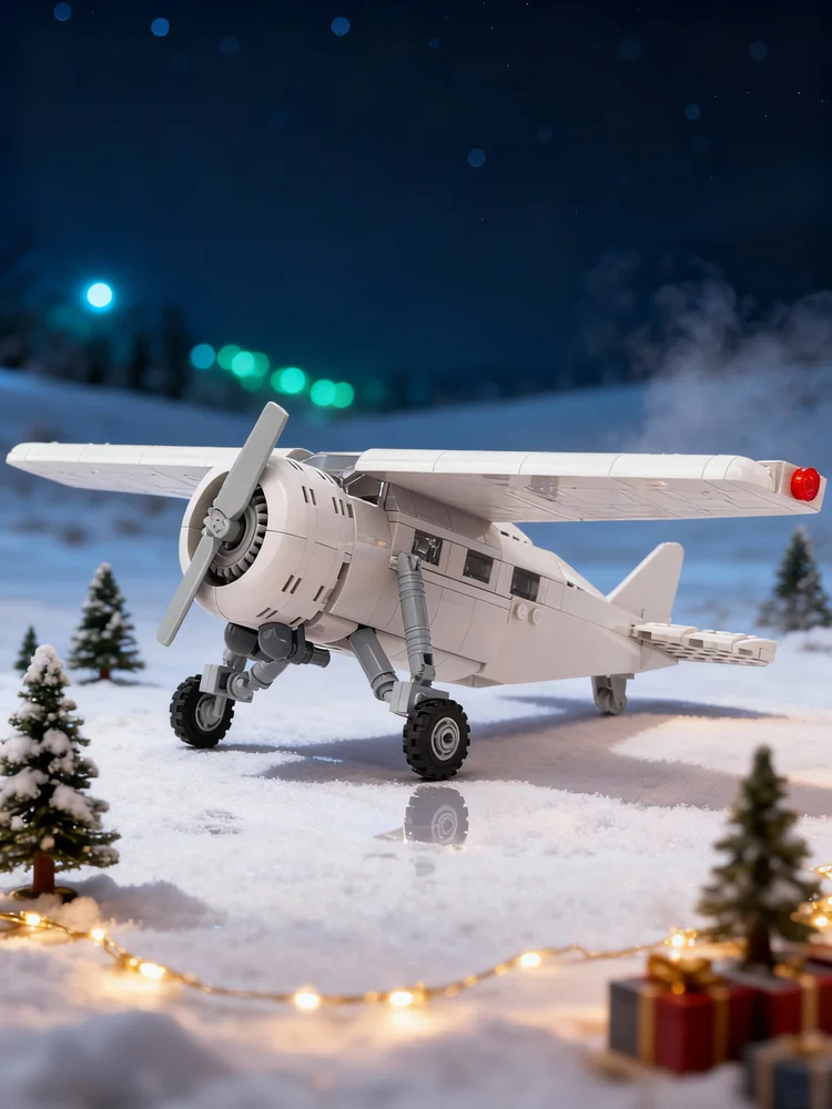 449pcs MOC City Airport Lockheed Model 5 Vega Bouwstenen Kerstcadeaus Architectuur Monteren DIY Creatief Speelgoed Onderwijs - afbeelding 2