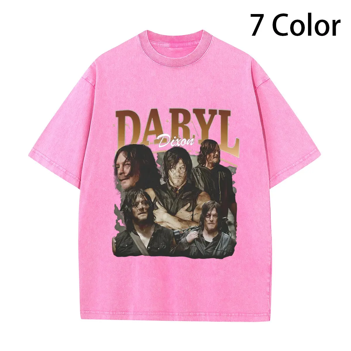 Retro Daryl Dixon Graphic T-Shirt Vintage Tops Unisex High Quality TV Series 90s T-shirts for Men Women Tshirts Cotton Tees