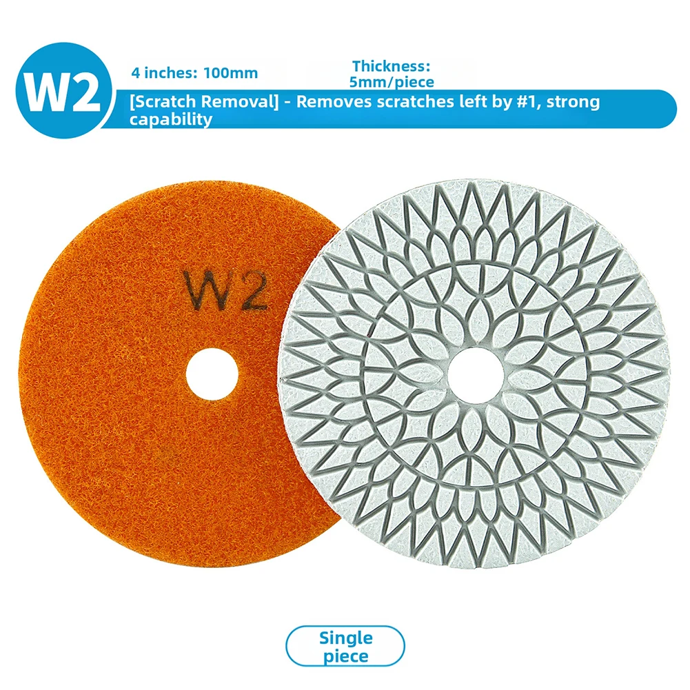 4 Inch Three Step Diamond Polishing Pads for Efficient For Granite Concrete Marble and Terrazzo Floor Restoration