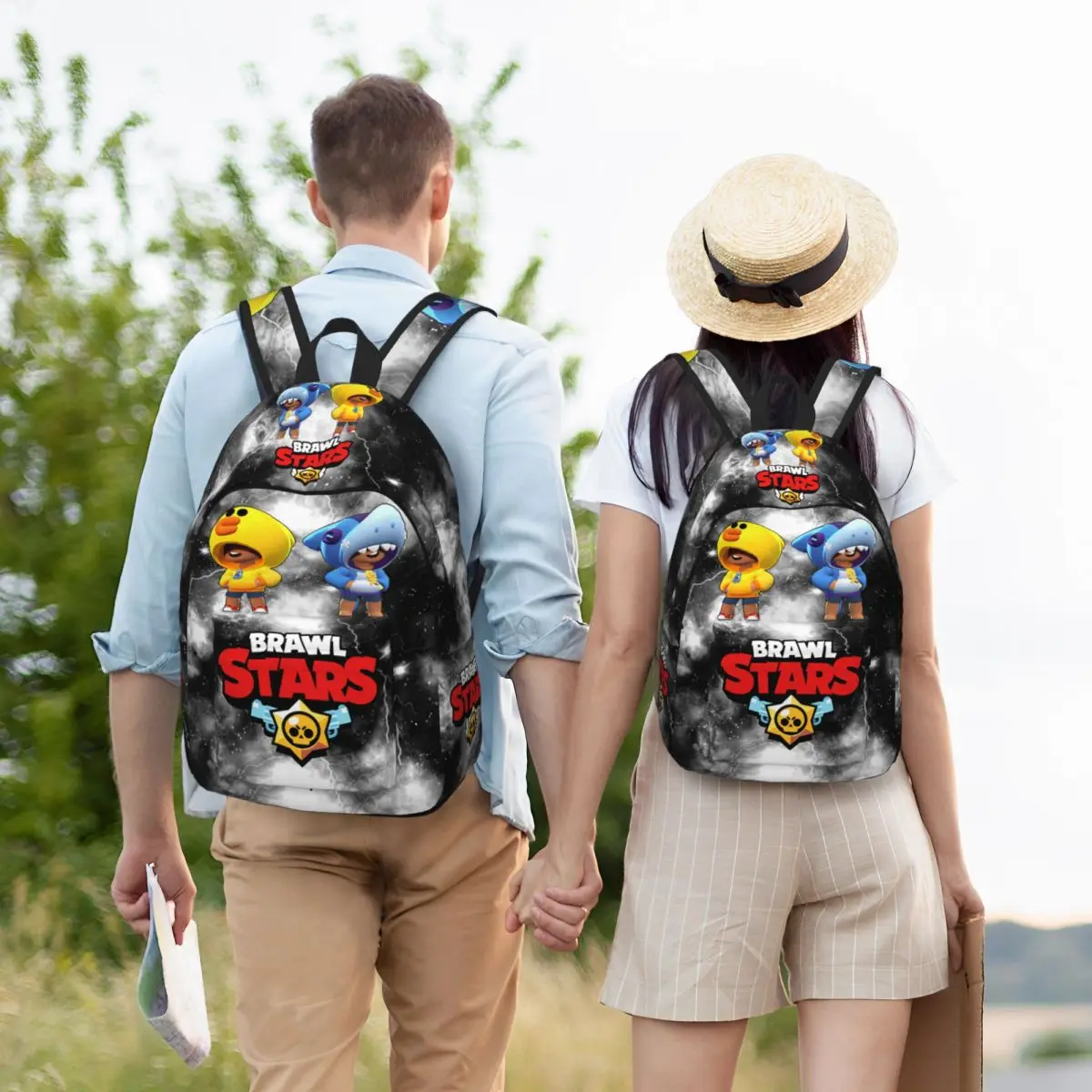 Brawlled Leon Backpack for Men Women Casual Student Hiking Travel Daypack Laptop Computer Shoulder Bag Gift