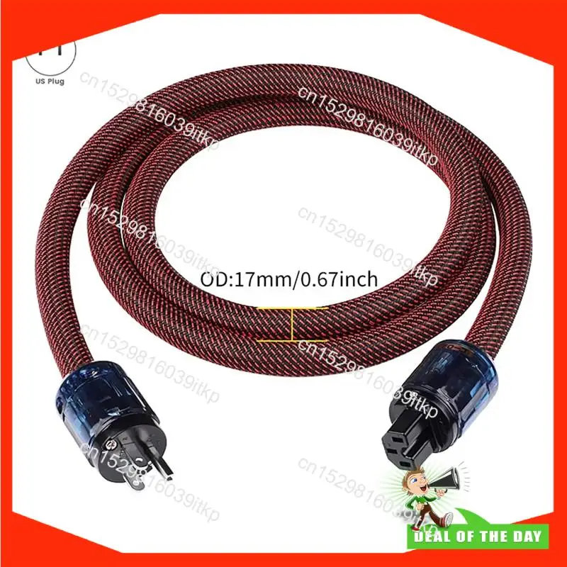 August Oxygen-Free Copper Hi-Fi Audio Power Cord, CD Player/Tube Player/Power Amplifier Interconnection Cable Connection 1 Meter
