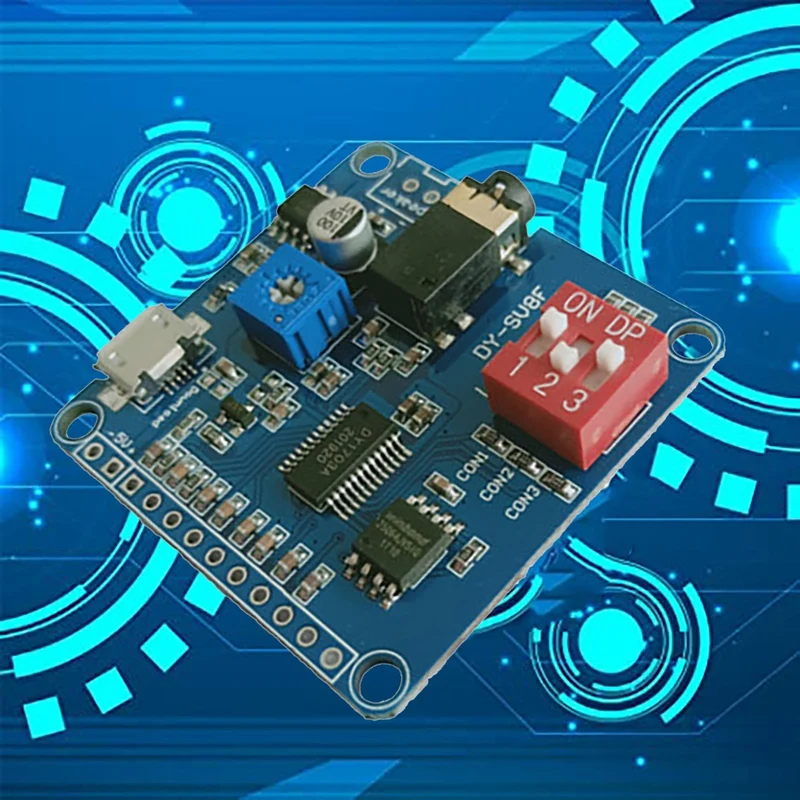 DY-SV8F modulo di riproduzione vocale lettore MP3 UART i/o amplificatore Trigger classe D 5W 8M memoria Flash scheda SD/TF per Arduino