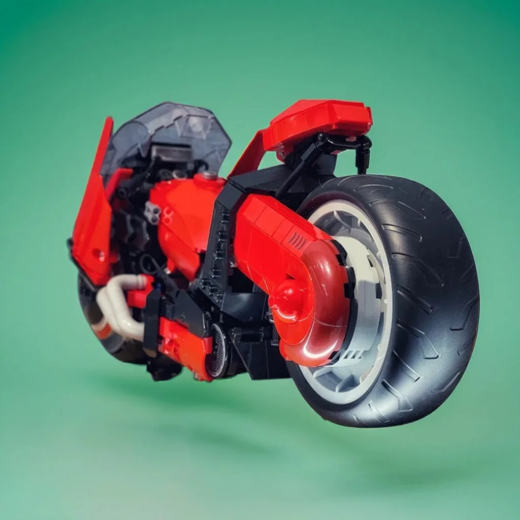 

777PCS Akira Bike MOC Cyberpunk Motorcycle Model Education Model Building diy Blocks Birthday Toys Gift