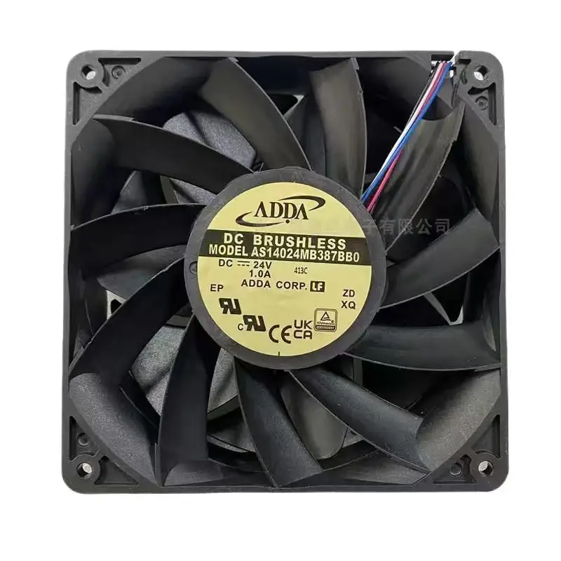 140mm X 38mm Industrial Fan for ADDA AS14024MB387BB0 ADDA DC 24V 1A 4-wire PWM 14038 cooling fan