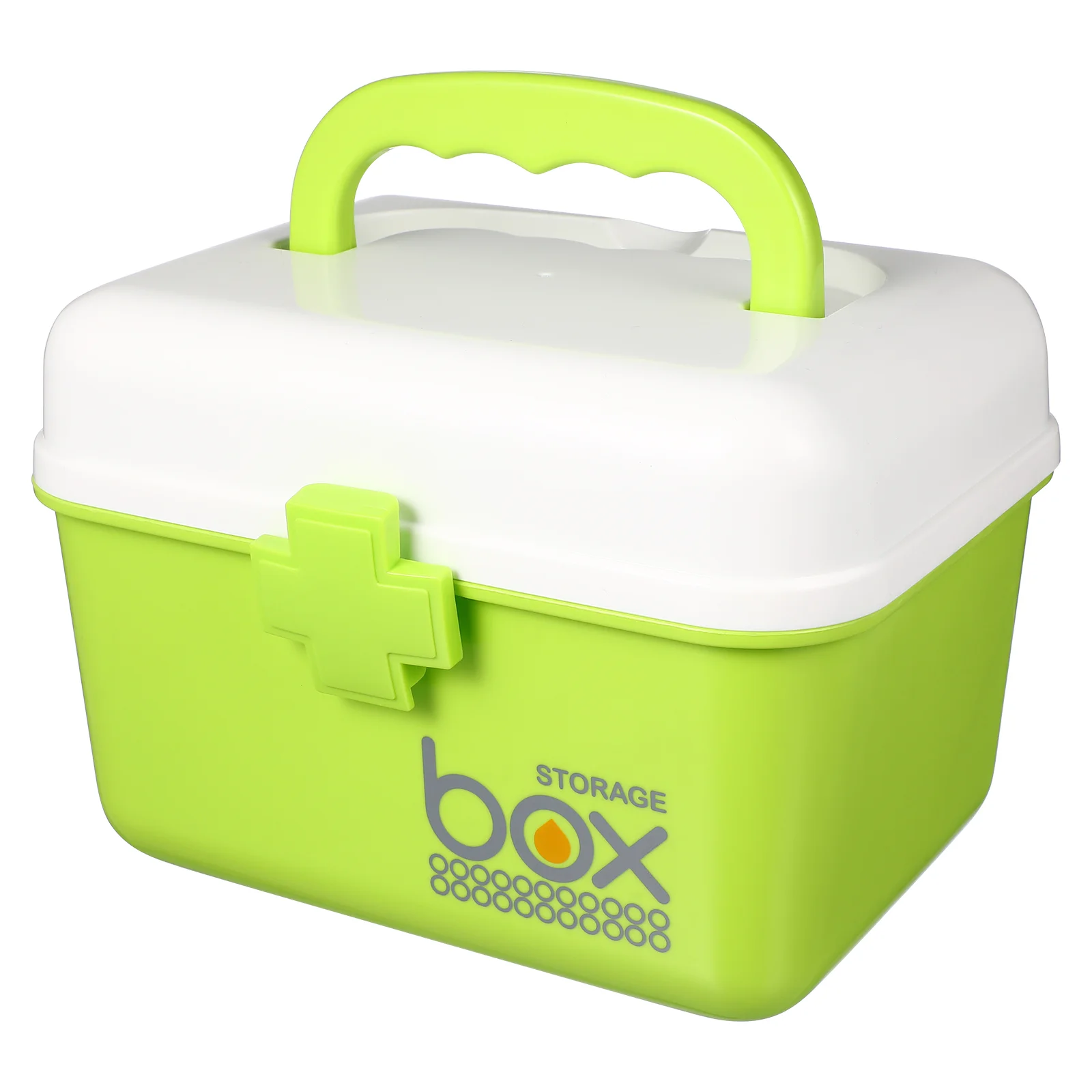 

Storage Bin with Lids Medicine Holder Organizer First Aid Container Green Office