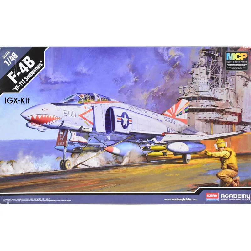 

Academy 12232 1/48 USN F4 F-4B Phantom VF-111 The Sundowners Fighter Plane Military Hobby Toy Plastic Model Assembly Kit Gift